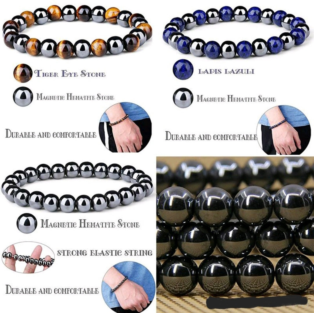 Unisex Hematite Bracelet (pair)