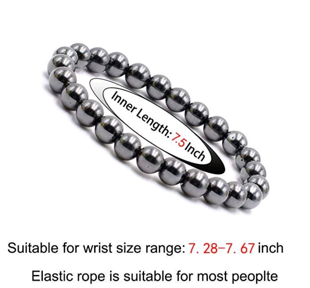 Unisex Hematite Bracelet (pair)
