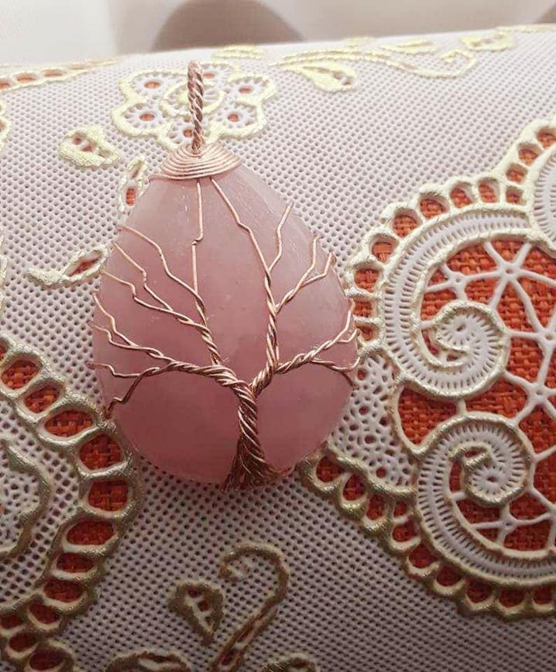 Natural Stone Tree of Life Pendant